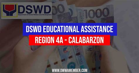 fo4a dswd gov ph|How to Apply DSWD Region 4A Educational Cash Assistance.